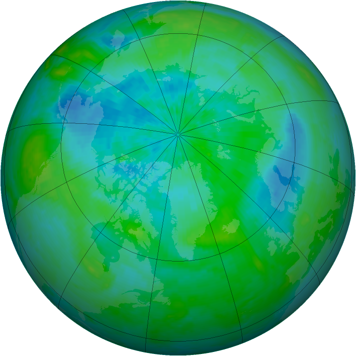 Arctic ozone map for 03 September 2002